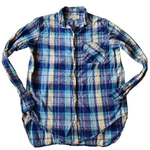 Ralph Lauren Denim & Supply Plaid Boyfriend Button Down Shirt Sz M